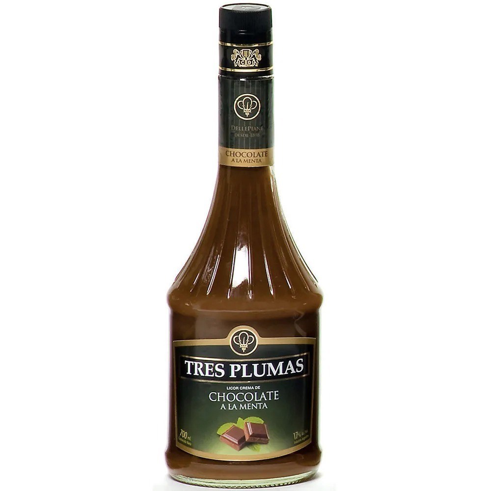 LICOR TRES PLUMAS CHOC. A LA MENTA x 700 ML, LICORES