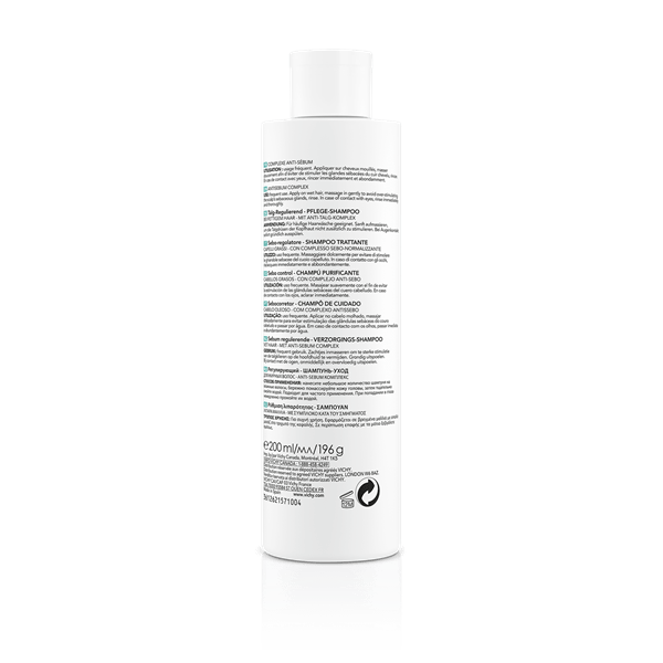 Vichy Dercos Shampoo Pelo Graso Sebo Corrector 200 ml alt