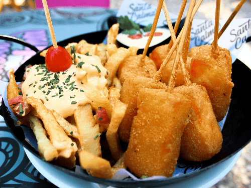 Bastones De Queso Con Papas Bacon