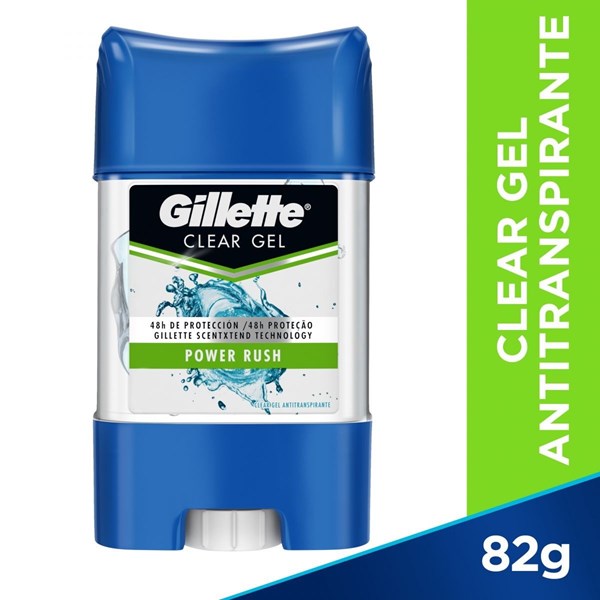 Gillette Antitranspirante Gel Clear Power Rush 82 ml