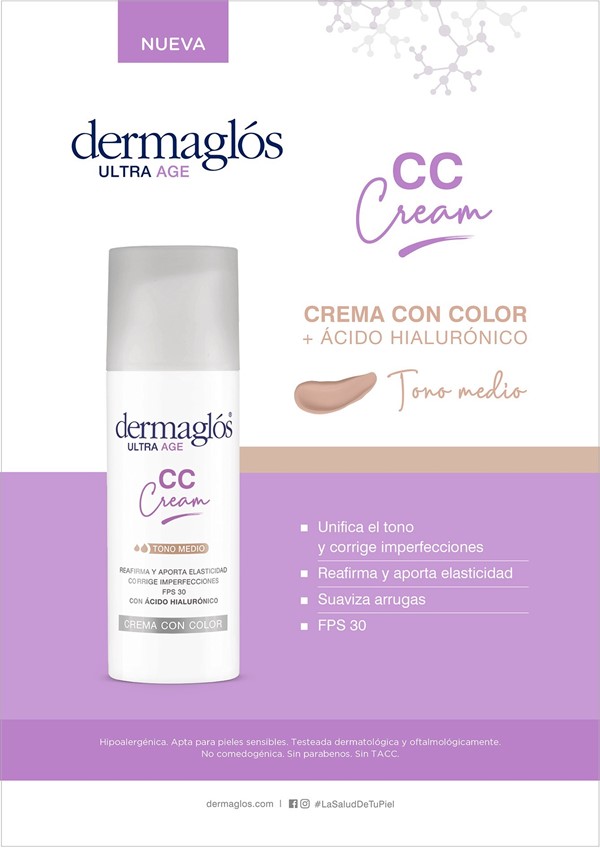 Dermaglos Crema Con Color cc Cream Ultra Age Con Fps30 50 gr alt