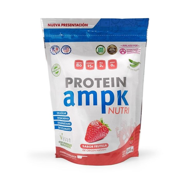 Ampk Proteina Vegana Sabor Frutilla 506 g