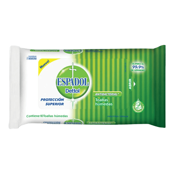 Espadol Toallas Antibacteriales x 10 unidades 