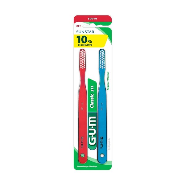 Gum Cepillo Dental Classic 311 Suave x 2