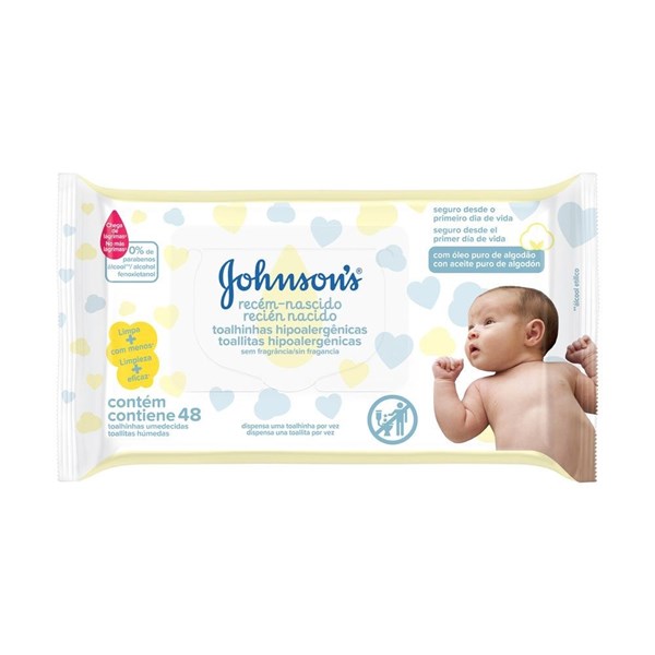 Johnsons Baby Toallas Húmedas Recién Nacido x 48u