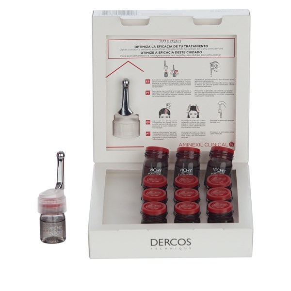 Vichy Dercos Tratamiento Capilar Ampollar Anticaida Mujer (12 Unidades) alt