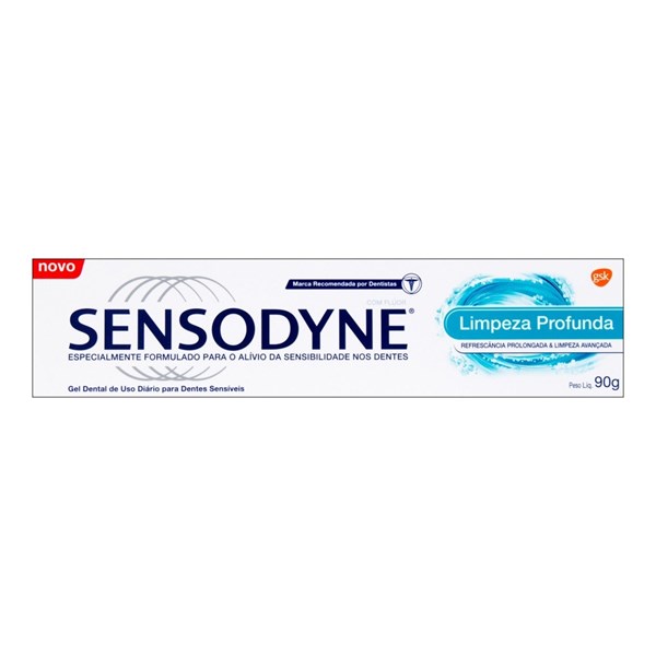 Sensodyne Crema Dental Limpieza Profunda de Uso Diario Para Dientes Sensibles 90 gr #1