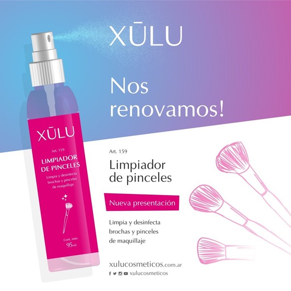 Limpiador y Sanitizante de Pinceles Xulu alt