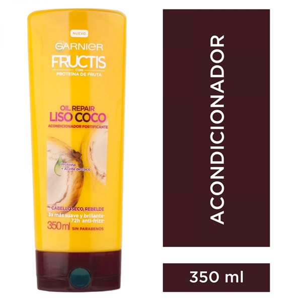 Fructis Acondicionador Liso Coco 350 ml #1