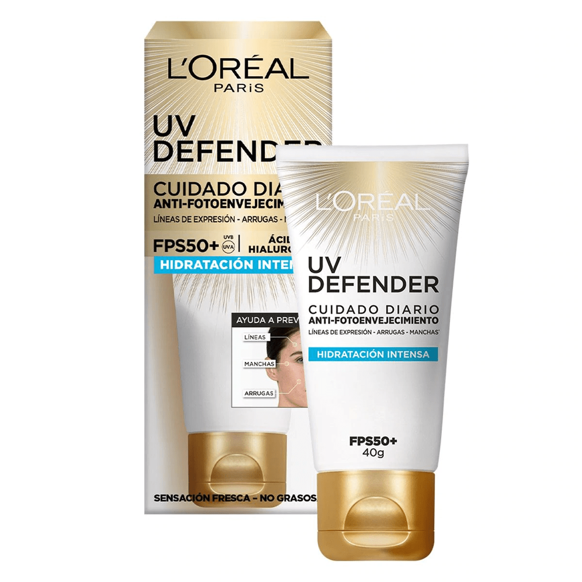 Loreal Uv Defender Antienvejecimiento Fps 50 Hidratación