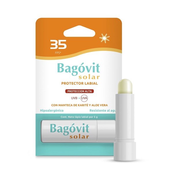 Bagovit Labial Solar Con Karite Y Aloe Vera FPS35