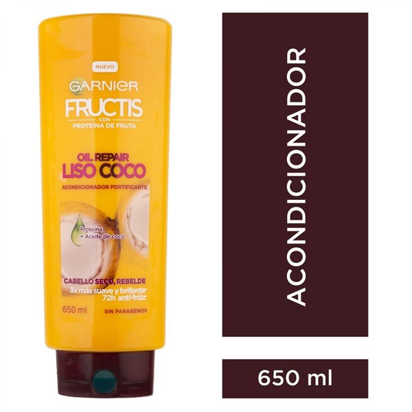 Fructis Acondicionador Liso Coco 650 ml #1