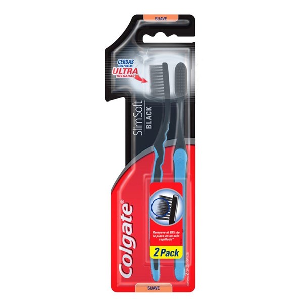 CEPILLO DENTAL COLGATE SLIM SOFT BLACK 2X1 alt