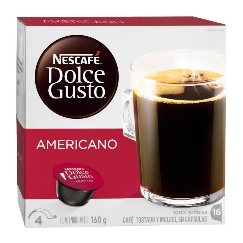 NESCAFE DOLCE GUSTO AMERICANO x 160 GRS, DOLCA ALMACEN - CAFE - Luconi  S.R.L.