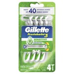 Máquinas Para Afeitar Gillette Prestobarba3 Sensitive Desechables x 4 un #2