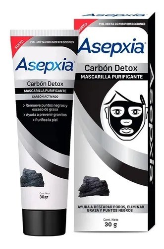 Asepxia Mascarilla Detox Carbon 30gr