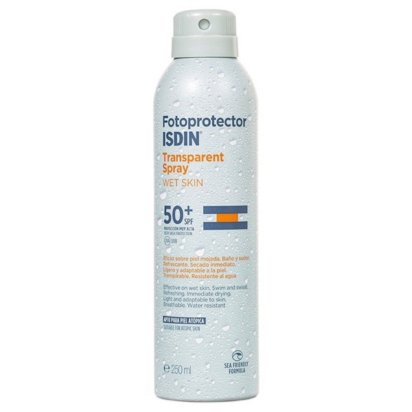 Fotoprotector Isdin Transparent Wet Skin Fps 50+ en Spray x 250 ml