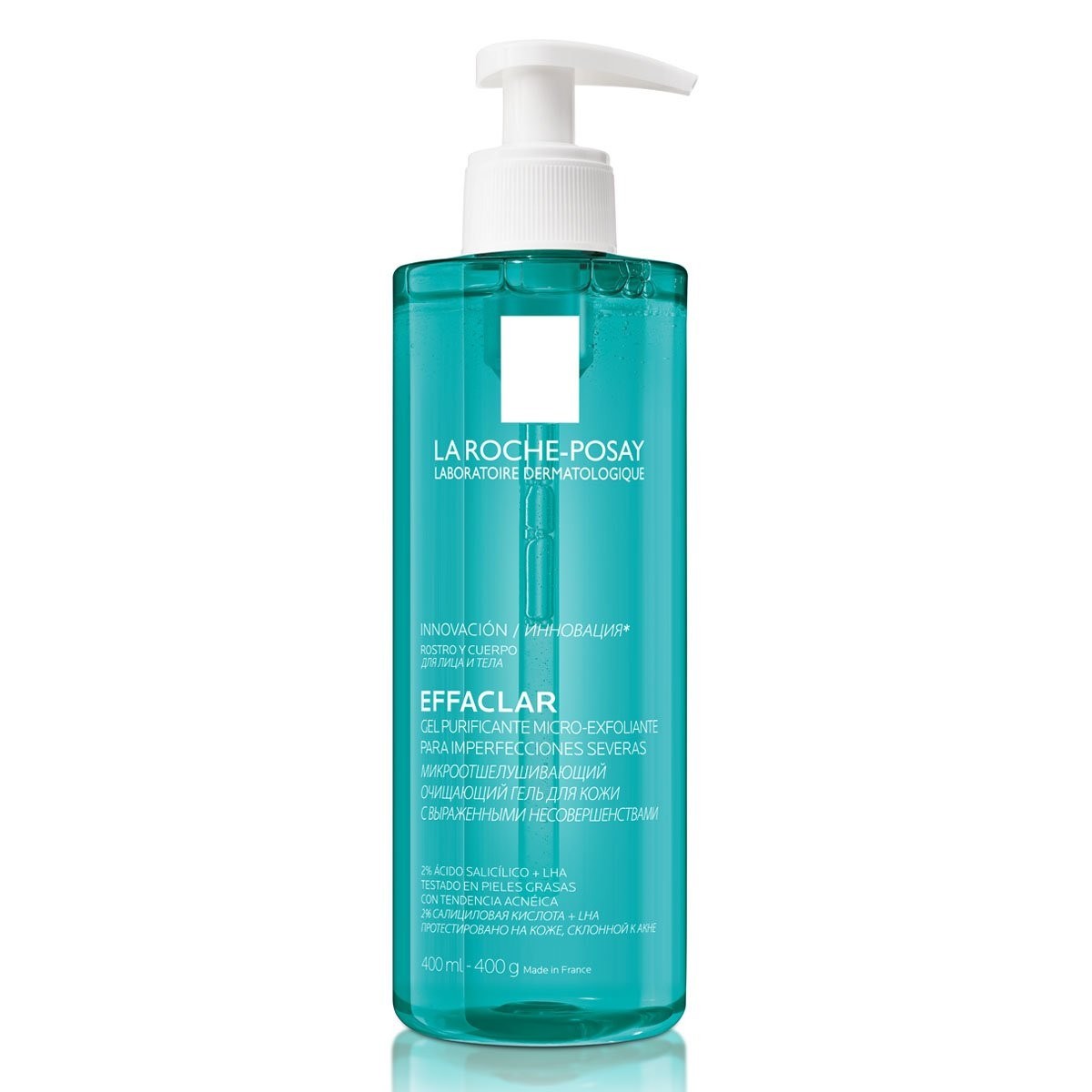 Effaclar gel microexfoliante limpiador piel grasa x400ml, La Roche Effaclar gel microexfoliante limpiador piel grasa x400ml, La Roche