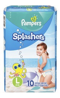 Pampers Pañal Splashers Para Agua P-M (12 Unidades), Pampers