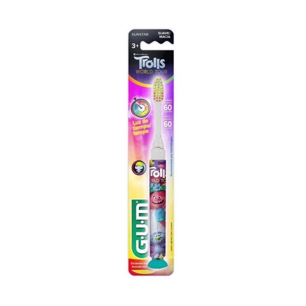 Cepillo Dental Gum Kids Suave Trolls (Con Timer Luz) #1