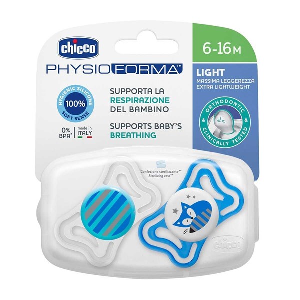 Chupete Physio Forma Chicco Light 6 - 16 Meses X 2 Nene