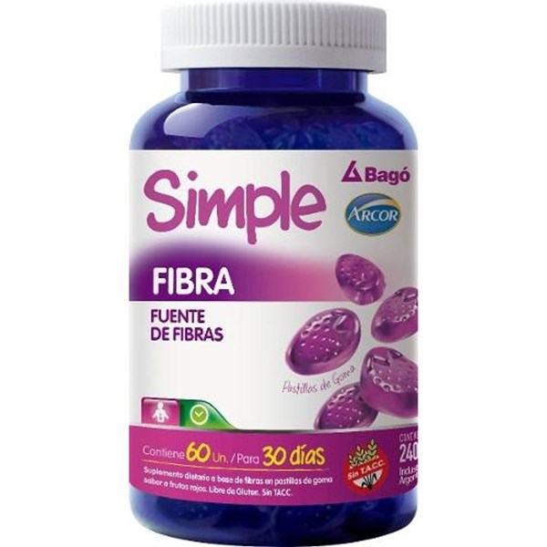 Simple Suplemento Dietario Fibra Pastillas de Goma x 60u #1