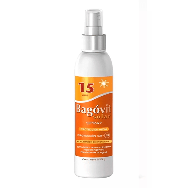 Bagovit Acelerador de Bronceado Fps 15 Spray 200 ml