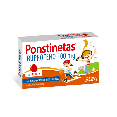 Ponstinetas Ibuprofeno 100 Mg X 16 Comprimidos Masticables #1
