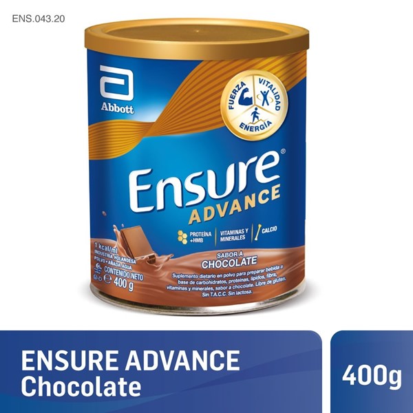 Ensure Suplemento Nutricional Advance Chocolate Lata 400 gr