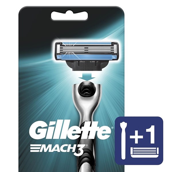 Gillette Maquina 3 mach Negra Recargable
