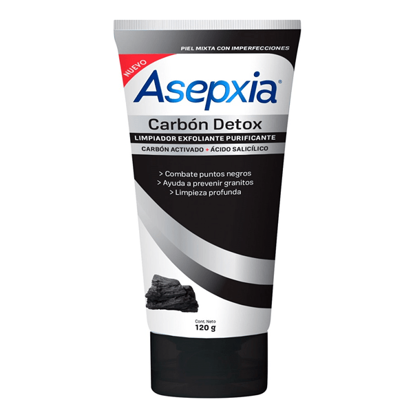 Asepxia Limpiador Exfoliante Purificante Carbon Detox 120 gr alt