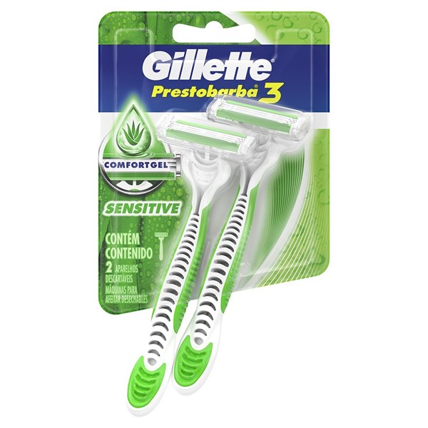 Máquinas Para Afeitar Gillette Prestobarba3 Sensitive Desechables x 2 un alt