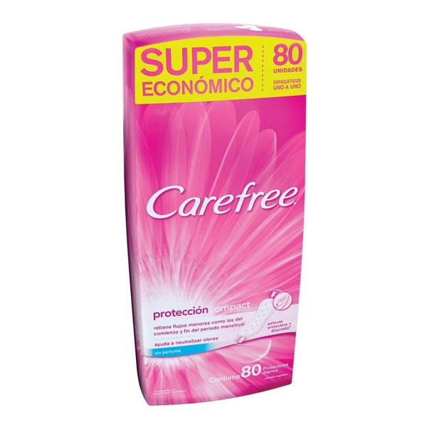 Protectores Diarios Carefree Protección Compact x 80 unid #1
