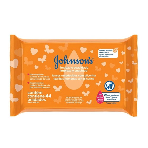 Johnsons Baby Toallitas Húmedas Limpieza Y Suavidad x 44u
