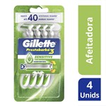 Máquinas Para Afeitar Gillette Prestobarba3 Sensitive Desechables x 4 un #1