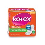 Toallitas Femeninas Kotex Esencial Normal x 8 unid #1