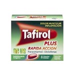 Tafirol Plus Rápida Acción Paracetamol + Diclofenax X 8 Cápsulas #1