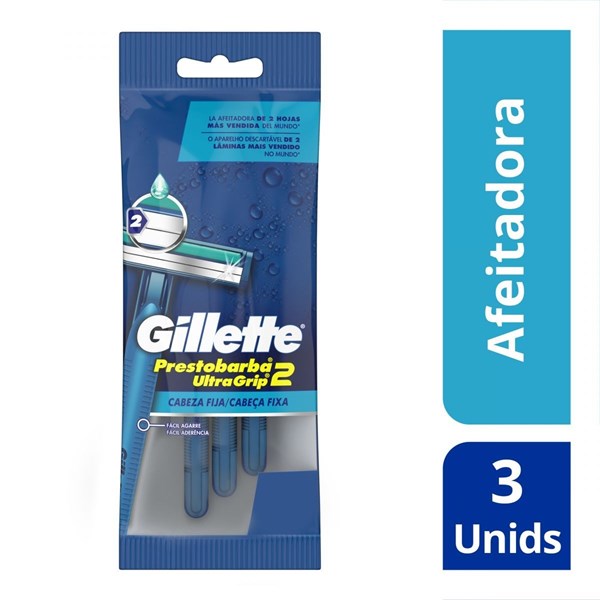 Gillette Máquinas Afeitar Prestobarba Ultragrip 3Uds
