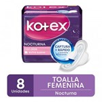 Toallitas Femeninas Kotex Nocturnas Con Alas x 8 unid #1
