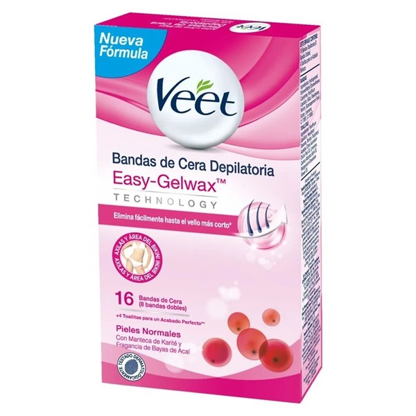Veet Bandas Depilatorias Corporal Piel Normal x 16 u