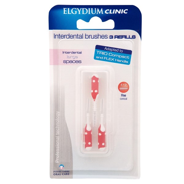 Repuestos Flex + Trio Elgydium Clinic Large (rojo)