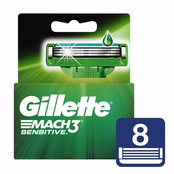 Gillette Repuesto Mach3 Sensitive Cartuchos X 8u C/u