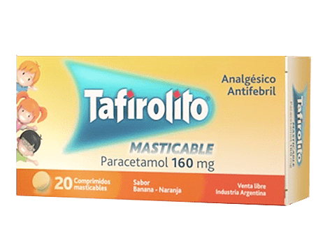 Tafirolito Paracetamol Para Niños 160 Mg X 20 Comprimidos Masticables #1
