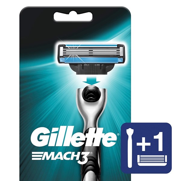 Gillette Maquina 3 mach Negra Recargable