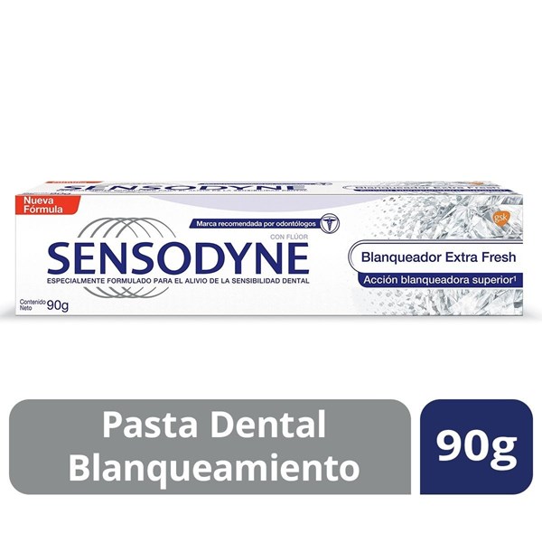 Sensodyne Crema Dental Blanqueador Extra Fresh Para Dientes Sensibles 90 gr #1
