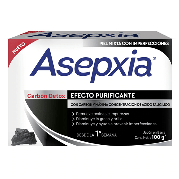 Asepxia Jabón Carbón Detox 100 gr