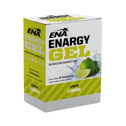 Suplemento Deportivo Enargy Gel Sabor Limon 6 Sobres