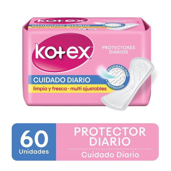 Kotex Protector Diario Cuidado Diario x 60u