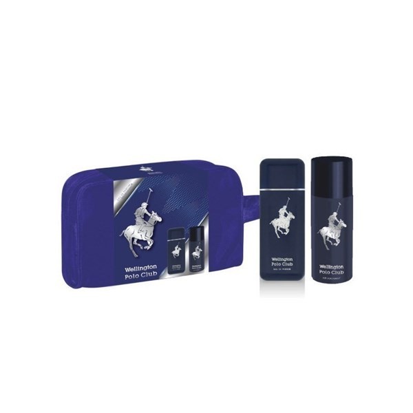 Wellington Fragancia Masculina Polo Club Azul Necessaire Edp 90 ml + Deo Estuche #1