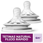 Avent Tetinas Natural Fluir Rapido 6 (m+) Scf044/27 (2 Unidades) #3